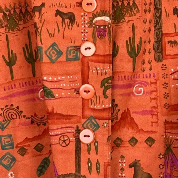 Handmade Women's Lightweight Blazer Jacket Sz Medium? Native Southwest Wildlife - Picture 3 of 10